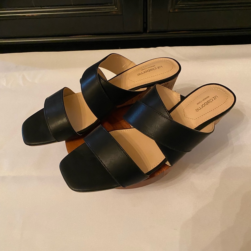 Liz Claiborne Maxine Cork Wedge Sandals Brand New